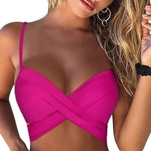 Hilor Hot Pink Underwire Bikini Top